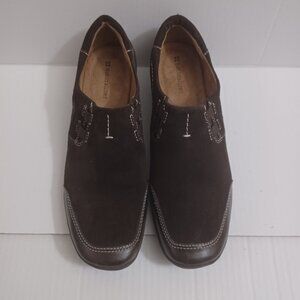 NATURALIZER FEBRUARY BROWN SUEDE SLIP ON COMFORT SHOES SIZE 9.5M